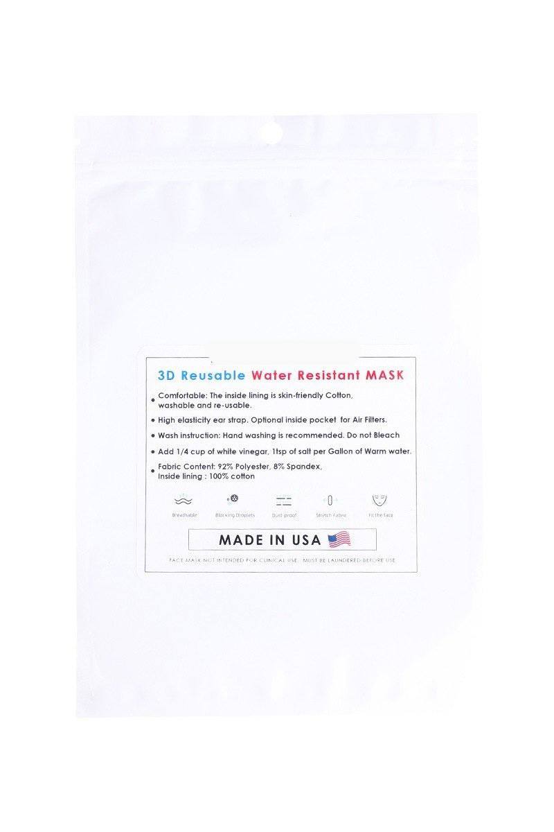 Made In Usa / Fashionable 3d Reusable Face Mask