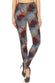 Abstract Printed High Waisted Leggings With Elastic Waistband