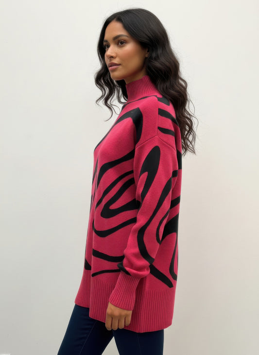 CC Diva Designs Ninety Printed Sweater