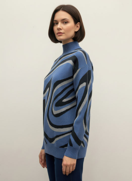 CC Diva Designs Ninety Printed Sweater