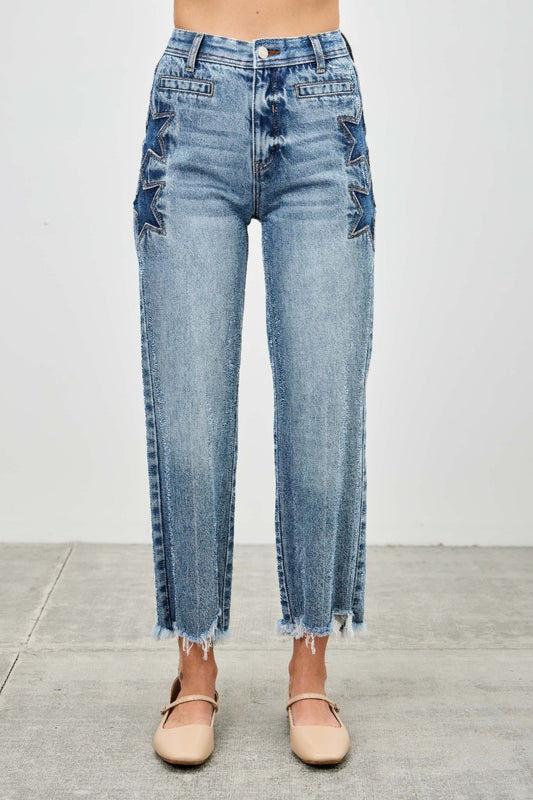 CC Diva Designs High Rise Crop Wide With Star