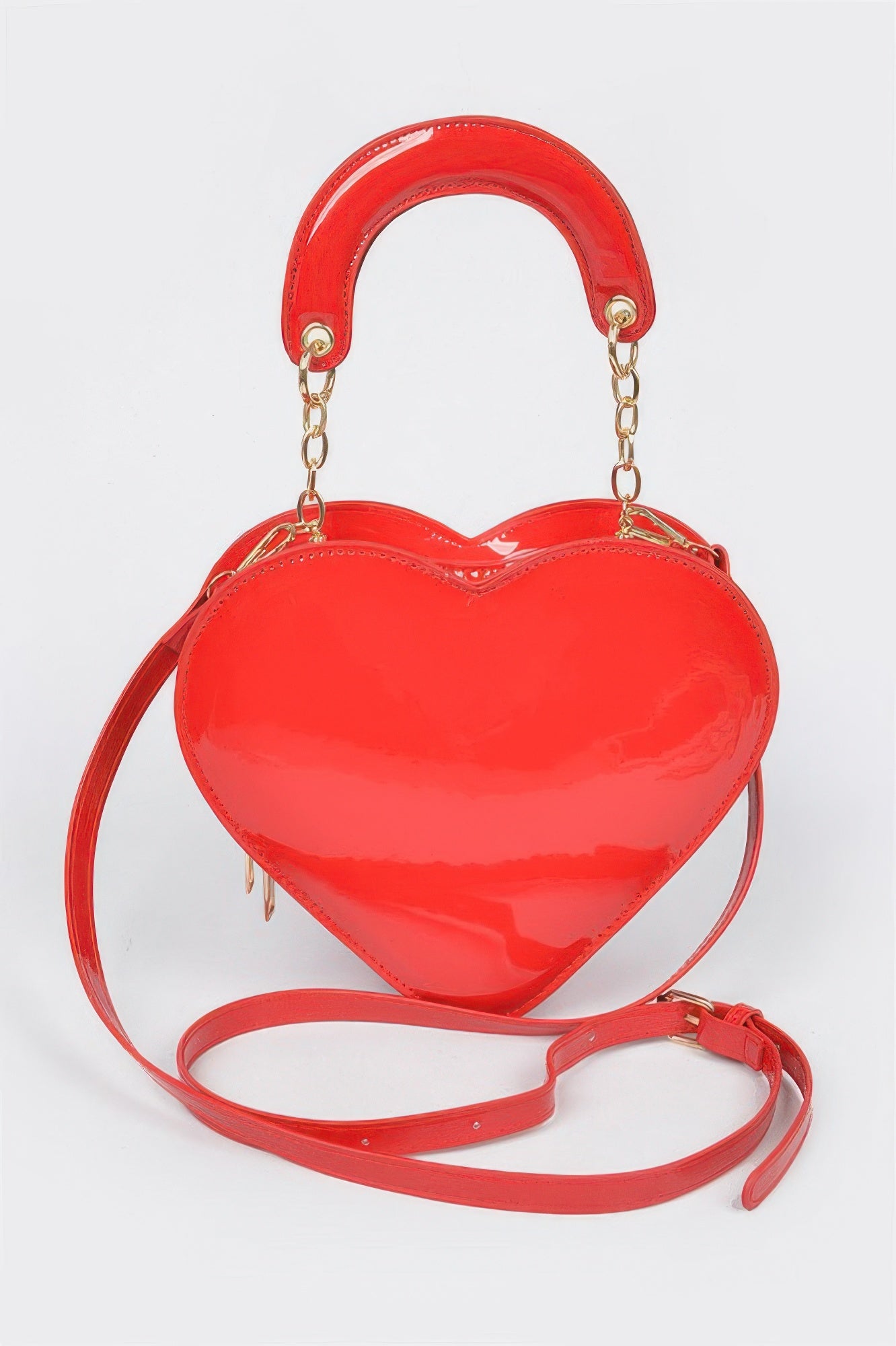 CC Diva Designs Enamal Heart Shape Crossbody Bag