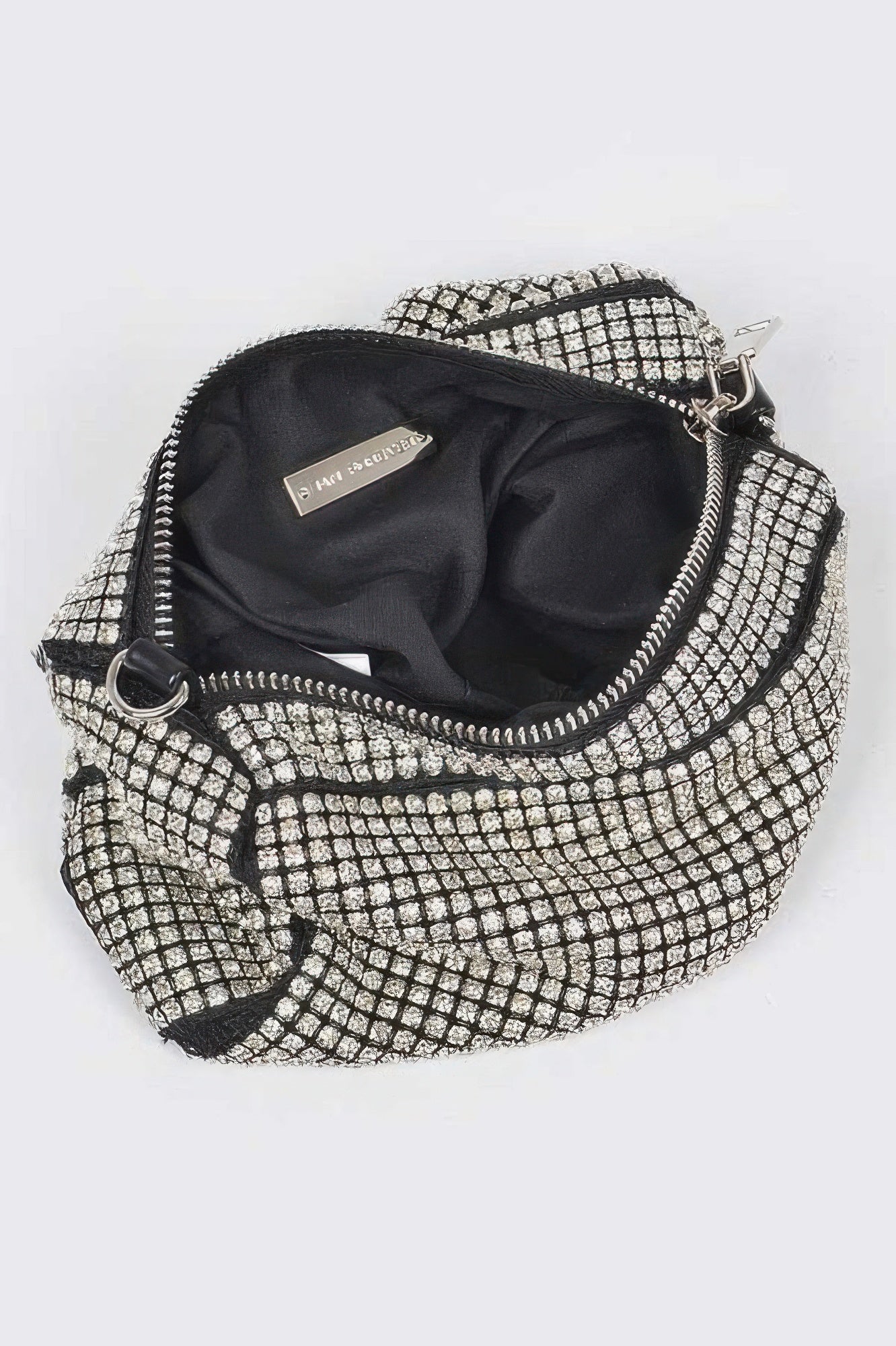 CC Diva Designs Oversized Rhinestone Bag W Link Chain